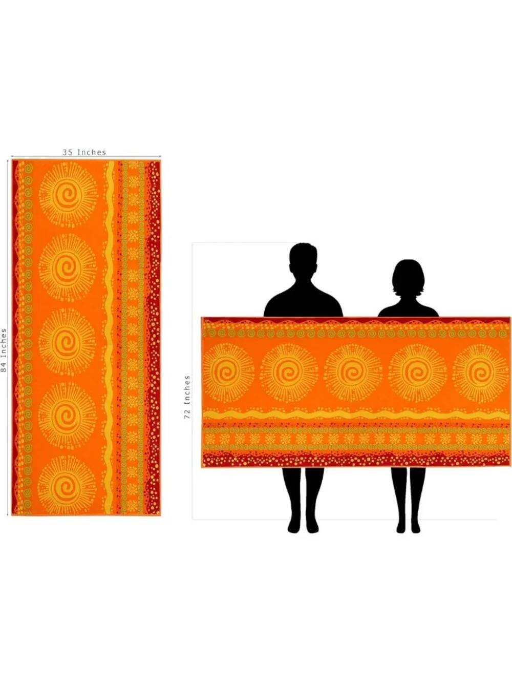 Oversized XXL Beach Towels 2 Pack - Extra Large 7ft Soft Cotton Blanket